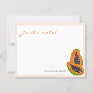 Nota sobre la fruta papaya tropical y verano
