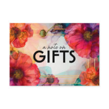 Nota sobre los regalos Scarlet Petal Elegance