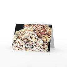 Nota Tarjeta En Blanco Dentro Del León En Constern