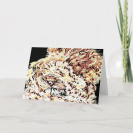 Nota Tarjeta En Blanco Dentro Del León En Constern