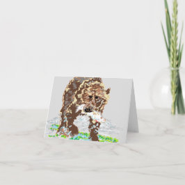 Nota Tarjeta en blanco interior / oso pardo