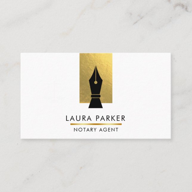 Notario Bank Préstamo Agente Gold Nib Tarjeta de p (Anverso)