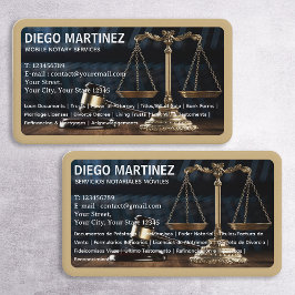 Notario Bilingüe Español tarjeta de visita