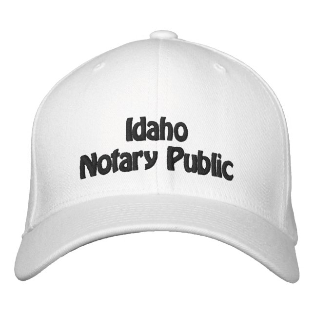 Notario de Idaho, gorro de béisbol con bordado púb (Anverso)