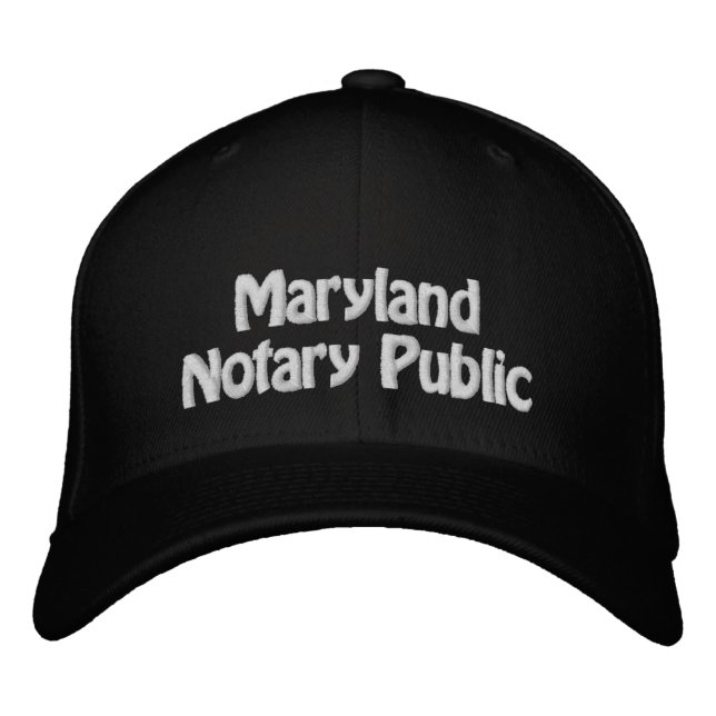Notario de Maryland, gorro de béisbol bordado públ (Anverso)