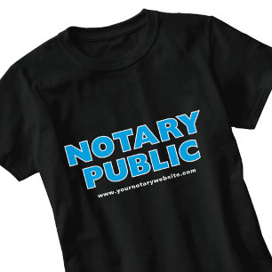 Notario público azul negro camiseta personalizada