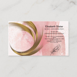 Notario Rosa de tarjetas de visita Diseño de Swirl