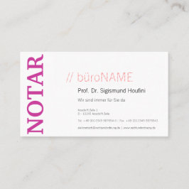 Notario tarjeta de presentación