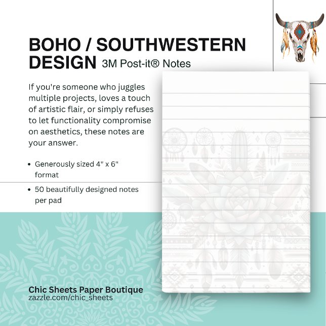 Notas adhesivas 3M Post-it® de diseño Boho/Suroest (Subido por el creador)