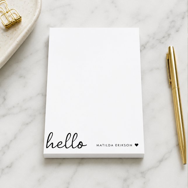 Notas adhesivas | Bloc de notas personalizadas con (Personalized 4x6 Post it Notes with custom name design for reminders and lists)