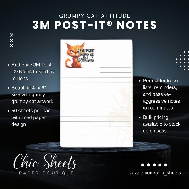 Notas adhesivas de 3M Post-it® con actitud de Grum (Subido por el creador)