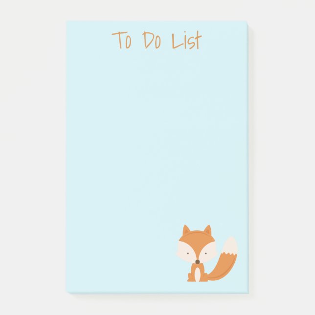 Notas adhesivas de zorro lindo Post-it® (Anverso)