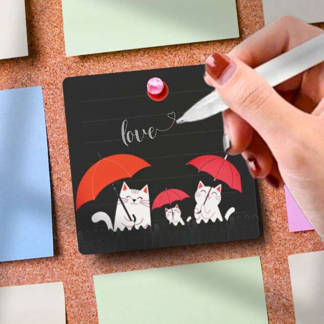 Notas adhesivas divertidas de gato lindo arte mini (Subido por el creador)