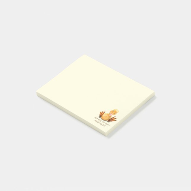 Notas Adhesivas Divertidas Happy Duckling Post-it® (En perspectiva)