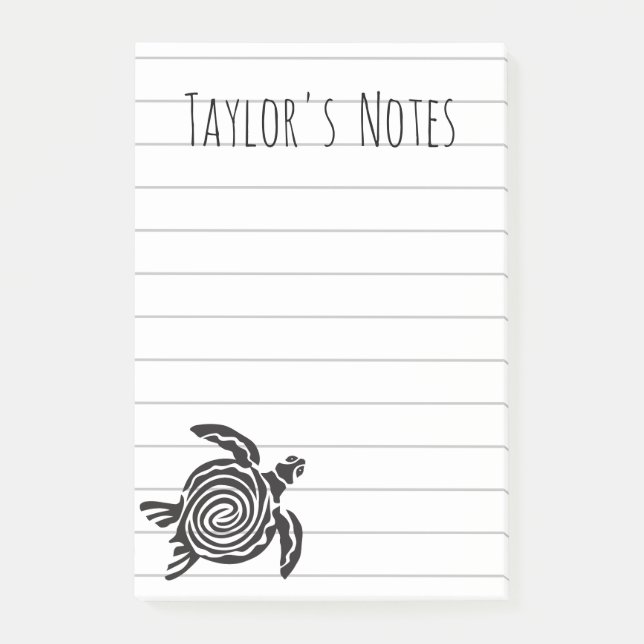 Notas Adhesivas Personalizadas con Nombre de Tortu (Anverso)
