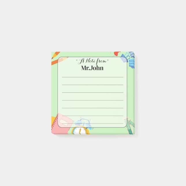 Notas adhesivas personalizadas "Una nota de" para  (Anverso)