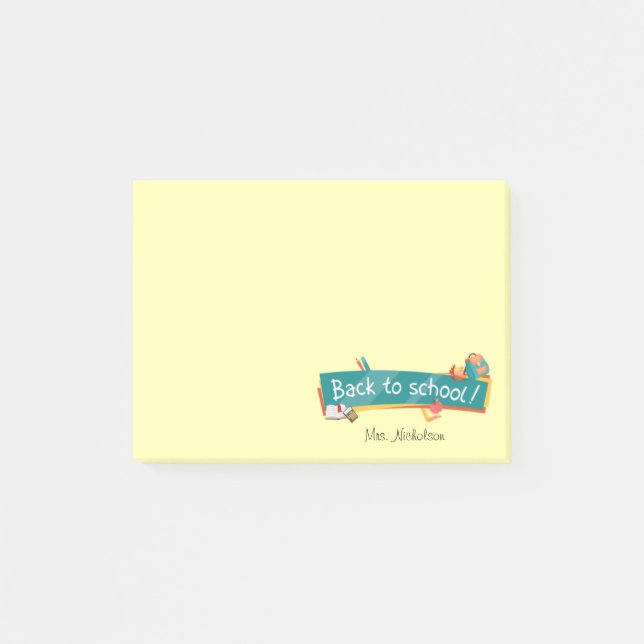 Notas adhesivas Post-it® para maestros de vuelta a (Anverso)