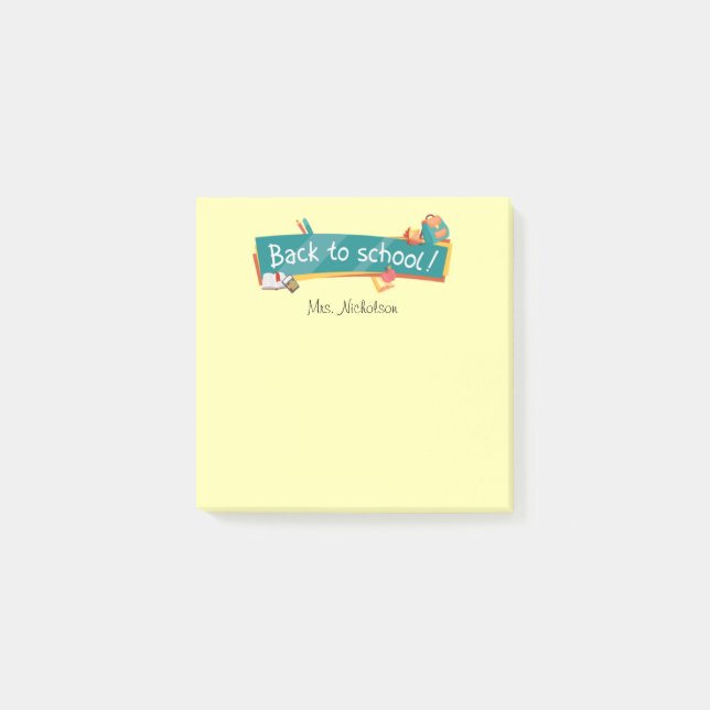 Notas adhesivas Post-it® para maestros de vuelta a (Anverso)