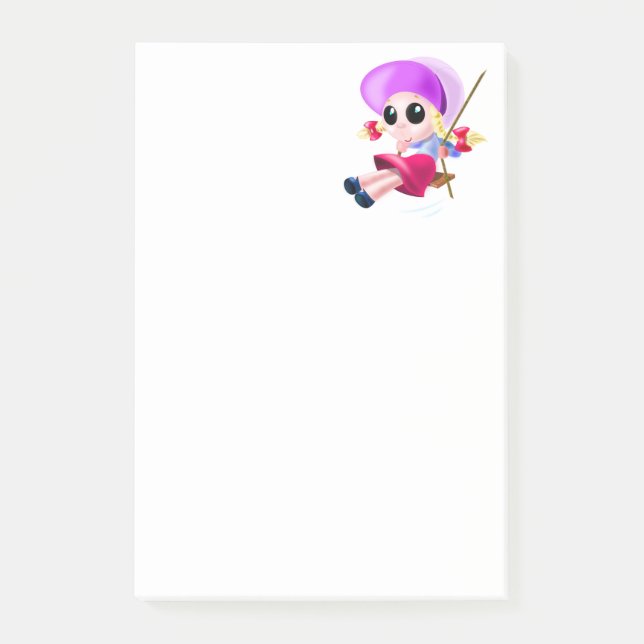 Notas Adhesivas Swinging Girl Post-it® (Anverso)