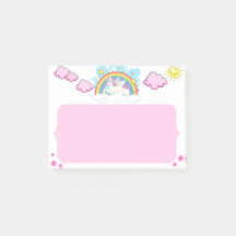 Notas adhesivas tiernas de unicornio