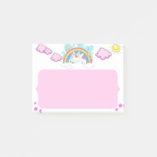 Notas adhesivas tiernas de unicornio
