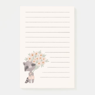 Notas alineadas de mapache