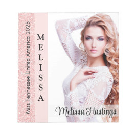 Notas Autografo de Rosa de convoy Glitz Pequeño Bloc de 