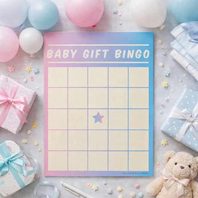 Notas Bebé Regalo Bingo Juego de Baby Shower Bloc de not (Subido por el creador)