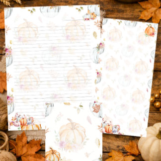 Notas Bloc de cartas para la cosecha de calabazas – Escr