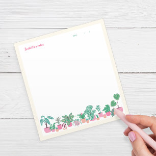 Notas Bloc de escritura de plantas personalizadas