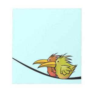 Notas Bloc de notas, 2 pájaros en un cable