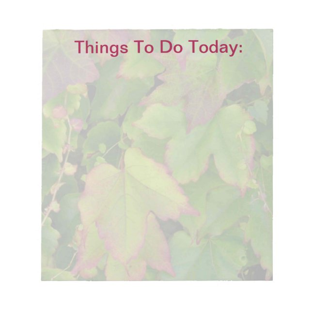 Notas Bloc de notas: deja que hacer (Frente)