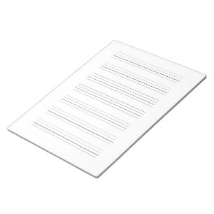Notas Bloc de papel para practicar la caligrafía y la es