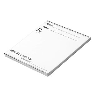 Notas Bloc de prescripción Rx – Escribe tus propias nota