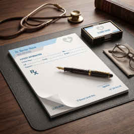 Notas Bloc de prescripción RX personalizable para médico