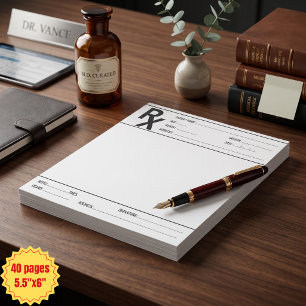 Notas Bloc de prescripción RX personalizada Médico Farma