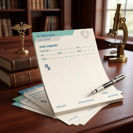 Notas Bloc de RX personalizado para médicos Receta edita
