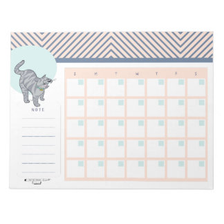 Notas Calendario de escritorio de fecha abierta con bloc