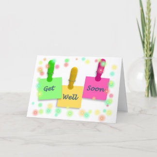 Notas colgantes Get Well Card