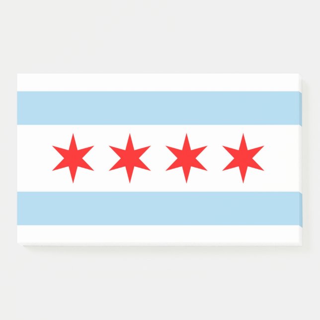 Notas con bandera de Chicago, Illinois, Estados Un (Anverso)
