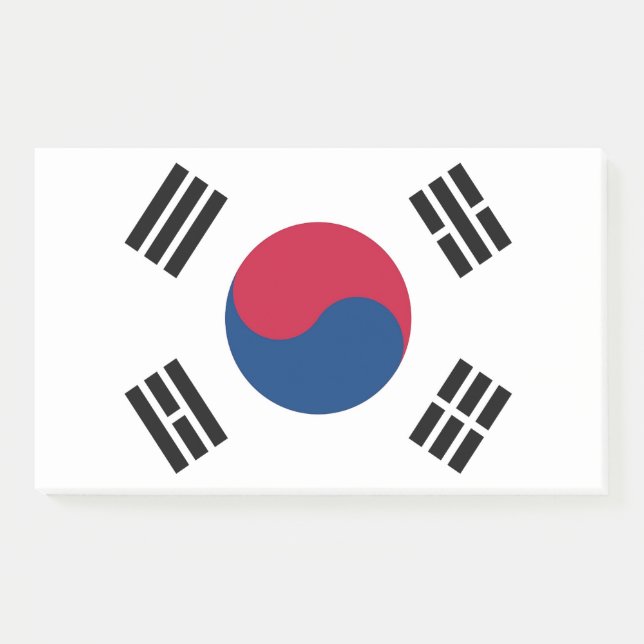 Notas con bandera de Corea del Sur (Anverso)
