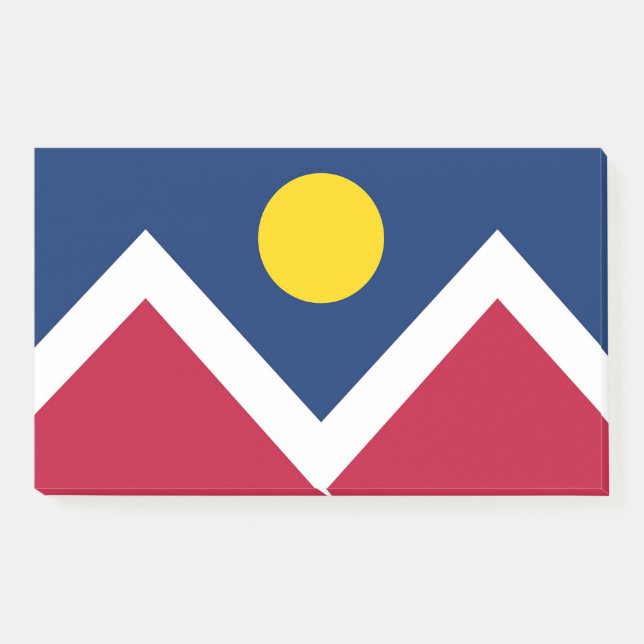 Notas con bandera de Denver, Colorado, Estados Uni (Anverso)