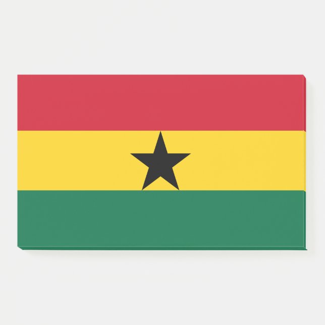 Notas con bandera de Ghana (Anverso)