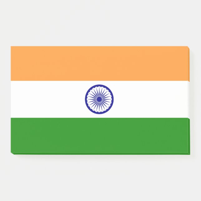 Notas con bandera de la India (Anverso)
