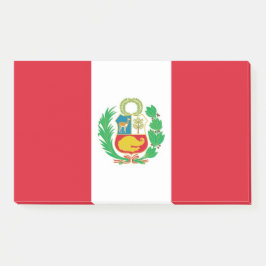 Notas con bandera de Perú