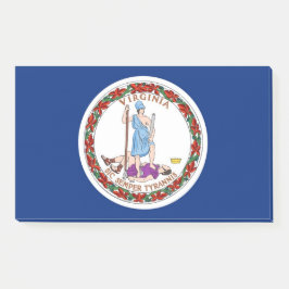 Notas con bandera de Virginia, EE.UU.
