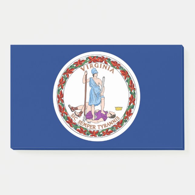 Notas con bandera de Virginia, EE.UU. (Anverso)