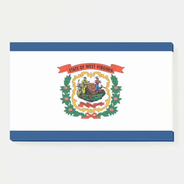 Notas con bandera de Virginia Occidental, Estados  (Anverso)