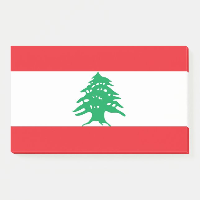 Notas con bandera del Líbano (Anverso)