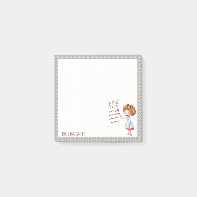 Notas con dibujo del oculista (Anverso)